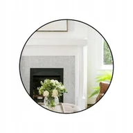 Lustra - KOONMI Okrągłe Lustro Ścienne 50cm Czarne Z Aluminiową Ramą Dekoracyjne - miniaturka - grafika 1