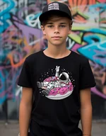 Koszulki dla chłopców - koszulka dla chłopca z astronautą na donucie - miniaturka - grafika 1