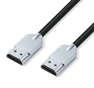 Microconnect HDMISUPERSLIM05M kabel HDMI 0,5 m HDMI Typu A (Standard) Czarny, Metaliczny - Kable - miniaturka - grafika 1