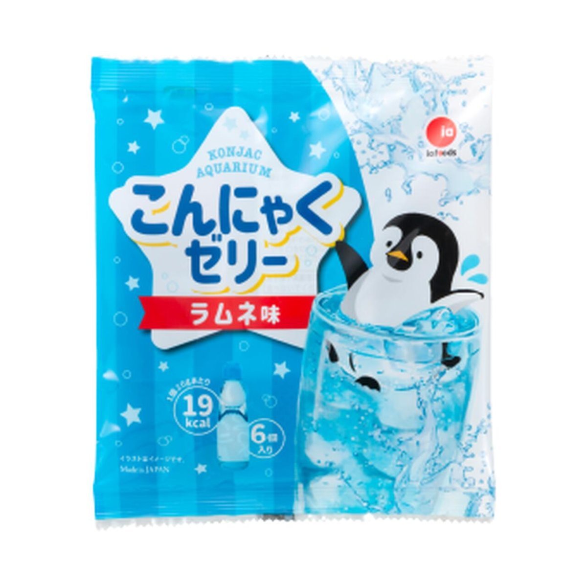 KONJAC AQUARIUM JELLY RAMUNE - JAPOŃSKIE GALARETKI Z KONJAKU, SMAK JAPOŃSKIEJ ORANŻADY, IA FOODS 120g