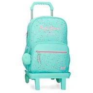 Plecaki szkolne i tornistry - Pepe Jeans Nora Plecak szkolny z wózkiem niebieski 30x39x12 cm Poliester by Joumma Bags - miniaturka - grafika 1