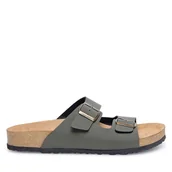 Klapki i japonki męskie - Klapki Inblu NU000012 022 Khaki - miniaturka - grafika 1