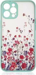 Design Case etui do iPhone 12 Pro Max pokrowiec w kwiaty jasnoniebieski - Etui i futerały do telefonów - miniaturka - grafika 1
