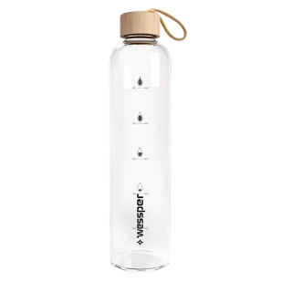 Wessper Activemax Crystalline 1L szklana butelka motywacyjna z grafitowym etui - Butelki filtrujące - miniaturka - grafika 5