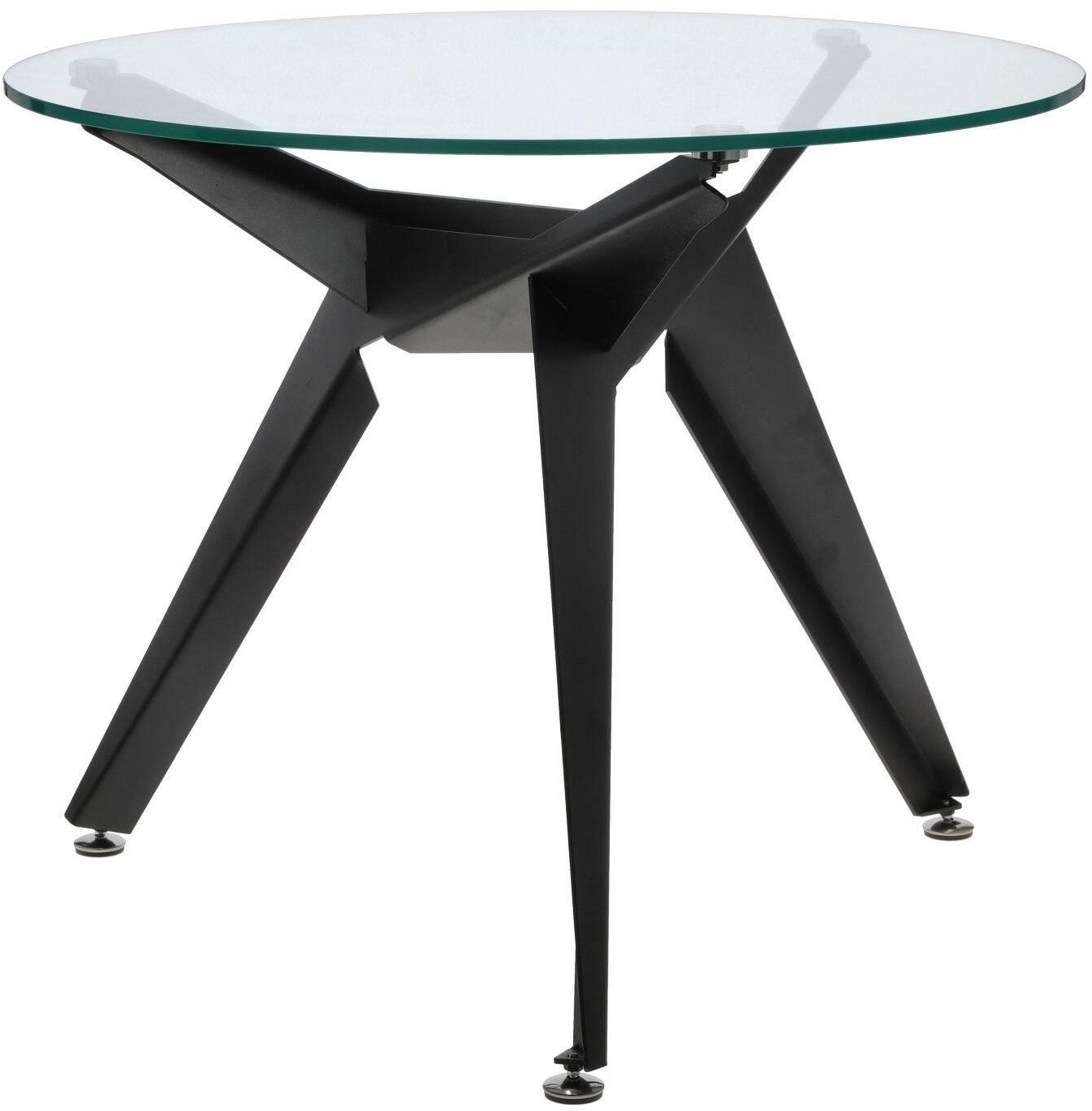 INTESI STÓŁ TROY 90CM TRANSPARENTNY/ CZARNY