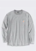 Koszulki męskie - Koszulka Carhartt Force Midweight Pocket Grey - miniaturka - grafika 1