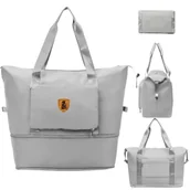 Torby podróżne - Torba Podróżna Damska Shopper Kompaktowa Wodooporna Bagaż Podręczny - miniaturka - grafika 1