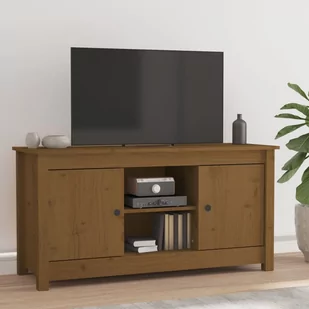 Lumarko Szafka telewizyjna, miodowy brąz, 103x36,5x52cm, drewno sosnowe - Szafki RTV - miniaturka - grafika 1