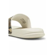 Klapki i japonki damskie - Damskie klapki Popcat 20 Snake Chic PUMA Alpine Snow Gold White - miniaturka - grafika 1
