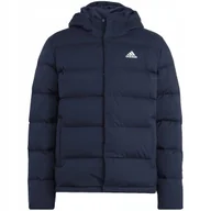 Kurtki męskie - Kurtka męska adidas Helionic Hooded Down granatowa HG8750 XL - miniaturka - grafika 1