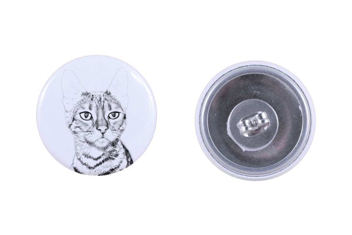 Kot toyger - kolczyki z ukochanym kotem, własne foto, idealny gadżet dla miłośników kotów marki Art.-Dog