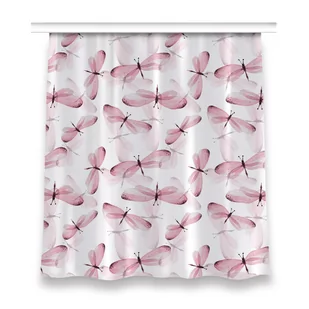 Zasłona z grafiką kolory wzór 150x160 Różowe ważki, Fabricsy - Zasłony - miniaturka - grafika 1