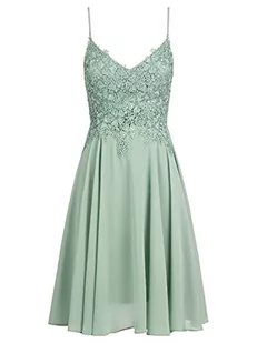 ApartFashion Sukienka damska, luźna sukienka wieczorowa, zielona, normalna, zielony, M - Sukienki - miniaturka - grafika 1