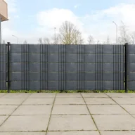 Parawany - vidaXL vidaXL Parawany balkonowe, 10 szt., antracytowe, 255x19 cm, rattan PE - miniaturka - grafika 1