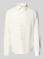 Koszule męskie - Koszula lniana o kroju regular fit ze sportowymi mankietami - miniaturka - grafika 1