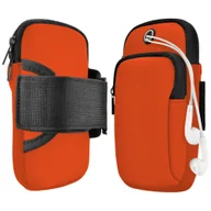 Etui i futerały do telefonów - ETUI POKROWIEC NA RAMIĘ NA TELEFON DO BIEGANIA (Pomarańczowe) - miniaturka - grafika 1