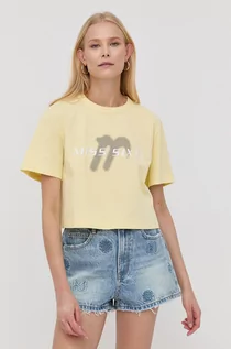 Koszulki i topy damskie - Miss Sixty Sixty t-shirt bawełniany kolor żółty - grafika 1