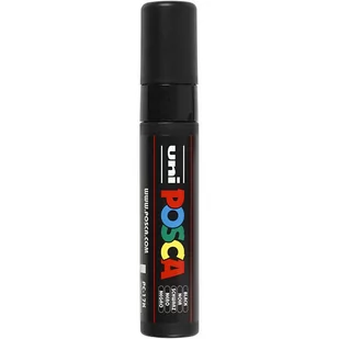 uni-ball Przecinak marker Uni Posca PC-17 K kolorze szklany pojemnik na szerokość końcówki 15 MM Czarny 364224000 - Kredki, ołówki, pastele i pisaki - miniaturka - grafika 1