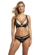 Biustonosze - Biustonosz  Model 2350 (kolor beżowo-czarny, rozmiar 65C) - miniaturka - grafika 1