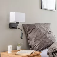 Lampy ścienne - Argon Kinkiet Harry, kątowy, czarny/czarny/biały - miniaturka - grafika 1