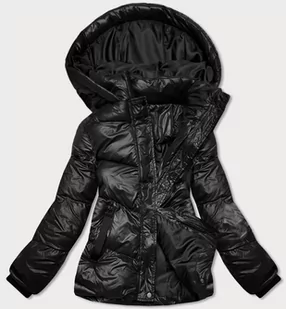 PUCHOWA KURTKA ZIMOWA DAMSKA CZARNA (23065-392) - J STYLE - Kurtki damskie - miniaturka - grafika 1