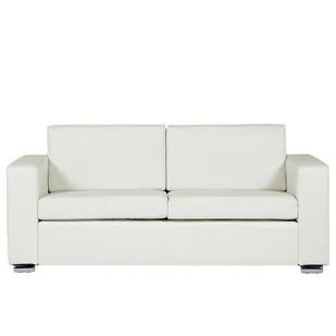 Beliani Sofa 3-osobowa ekoskóra biała HELSINKI 54615 - Sofy i kanapy - miniaturka - grafika 1
