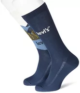 Skarpetki męskie - Levi's Unisex Footie Classic Sock, Blue Horizon, 35/38 - miniaturka - grafika 1