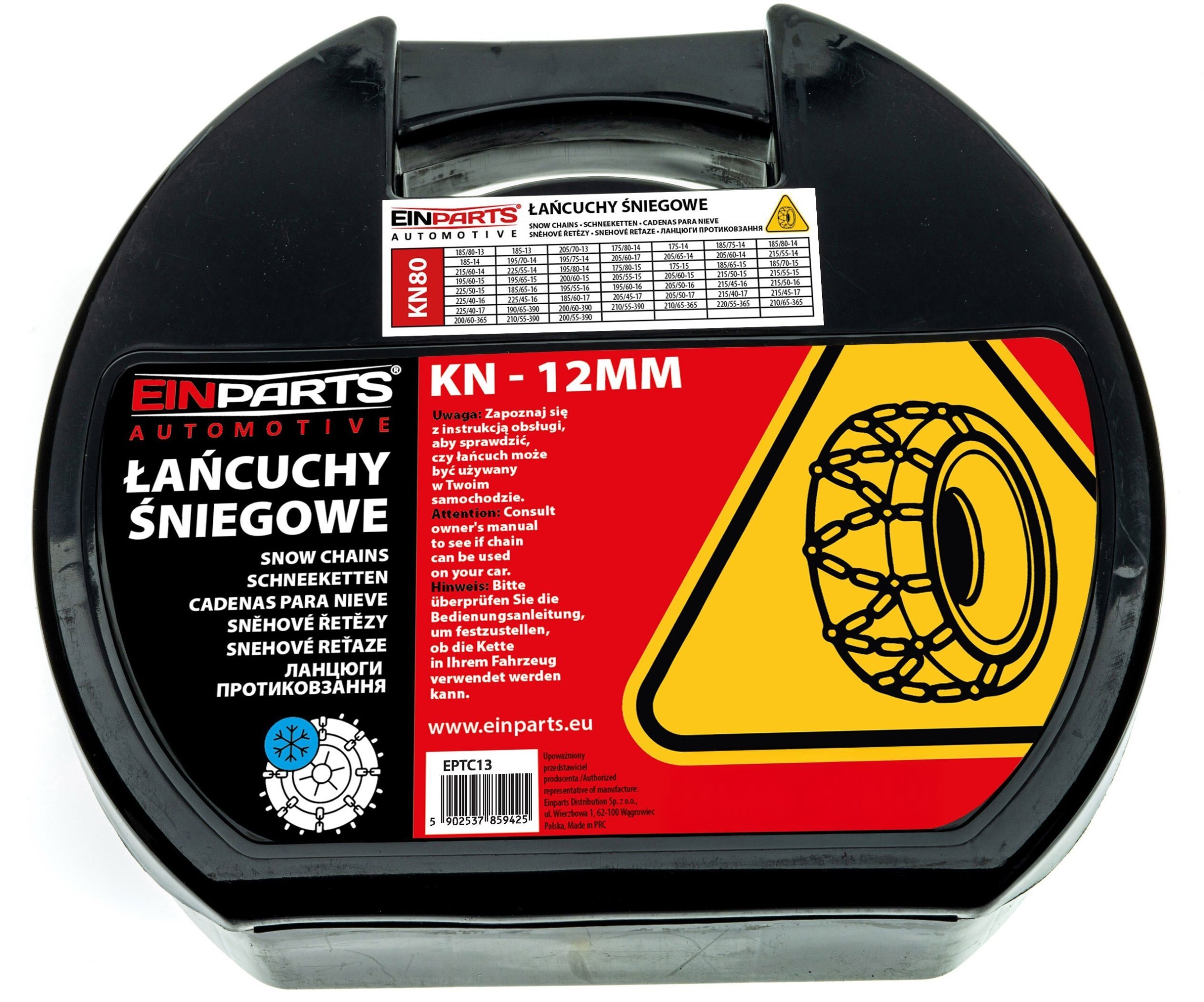 Einparts Automotive EINPARTS ŁAŃCUCHY ŚNIEGOWE 12 MM DO OPNY UNIWERSALNE Z NAPINANIEM DWA ETAPY