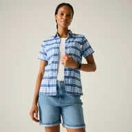 Koszule damskie - Regatta Koszula damska z krótkim rękawem Begarno Niebieski, Rozmiar: 42 - miniaturka - grafika 1