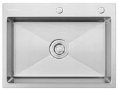 Zlewozmywaki - Granitan Chromowany zlew zlewozmywak stalowy 1 komora syfon - miniaturka - grafika 1