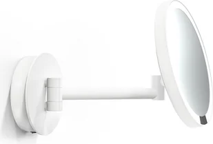 Lusterko kosmetyczne powiększające x5 Just Look Plus biały mat ścienne z gniazdkiem USB - Lusterka do makijażu - miniaturka - grafika 1