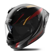 Kaski motocyklowe - Kask Integralny Nolan N60-6 Sport Lesmo Czarny/Czerwony/Antracyt/Złoty MetalS - miniaturka - grafika 1