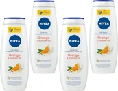 Kosmetyki do kąpieli - NIVEA ORANGE & AVOCADO OIL Żel pod prysznic pielęgnujący damski 500ml x4 - miniaturka - grafika 1