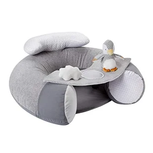 Nuby Pingwin Sit-Me-Up Fotelik dla niemowląt. Nadmuchiwane siedzisko podłogowe do siedzenia i zabawy, z tacą i zabawkami dla niemowląt, 1 szt. (1 szt.) - Leżaczki i huśtawki - miniaturka - grafika 1