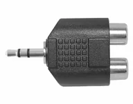 Kable - Przejście Jack: wtyk 3.5 - 2 gniazda RCA. (1LM) - miniaturka - grafika 1