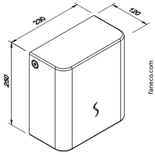 Faneco Pojemnik na papier toaletowy jumbo LUNA ze stali nierdzewnej matowej J25SNB - Dozowniki papieru i mydła dla firm - miniaturka - grafika 5