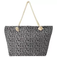 Torebki damskie - Torba plażowa duża grafitowa na złoty zamek - miniaturka - grafika 1