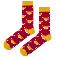 Skarpetki męskie - Skarpety czerwone lisy EM 50 - EM Men's Accessories - miniaturka - grafika 1