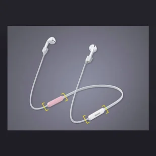 Baseus Let''s go silikonowy fluorescencyjny (świecący w ciemności) uchwyt opaska pasek do słuchawek AirPods 2 / 1 biały (ARAPPOD-B24) - Akcesoria do smartwatchy - miniaturka - grafika 12