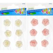 Zabawki kreatywne - Craft with Fun Ozdoba dekoracyjna samoprzylepna. Kwiaty białe, różowe 479995 - miniaturka - grafika 1