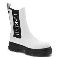 Botki damskie - Carinii, Botki, B8020_-I81-000-000-E33 Czarny/Biały, rozmiar 40 - miniaturka - grafika 1