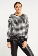 Bluzy damskie - Bluza damska z wzorem - Monnari - miniaturka - grafika 1