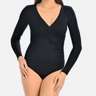 Bielizna nocna - Eleganckie body damskie Avianna czarne Teyli - miniaturka - grafika 1