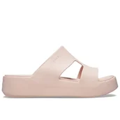 Klapki i japonki damskie - Klapki Crocs Getaway Platform H-Strap 209409-6UR - różowe - miniaturka - grafika 1