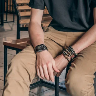 Kingxbar CYF136 2w1 pancerne etui Apple Watch SE, 6, 5, 4 (44 mm) ze stali nierdzewnej z paskiem czarne - Akcesoria do smartwatchy - miniaturka - grafika 8