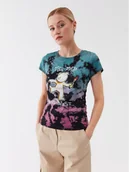 Koszulki i topy damskie - Guess T-Shirt W3YI61 K9RM1 Kolorowy Slim Fit - miniaturka - grafika 1