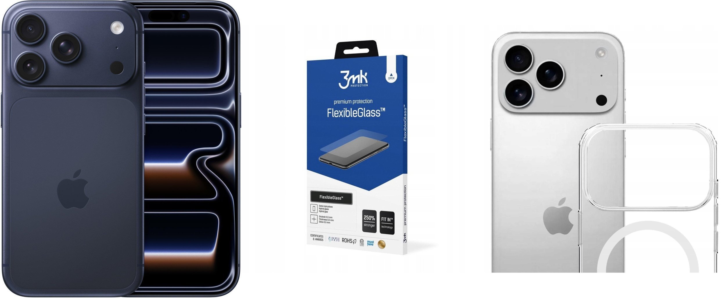 Smartfon Apple iPhone 17 Pro 256GB Głębinowy Błękit MG8J4 + FlexibleGlass + Etui Armor MagCase