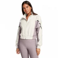 Kurtki damskie - Damska kurtka treningowa Under Armour Unstoppable Crop Jacket - biała - miniaturka - grafika 1