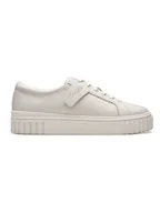Trampki damskie - Clarks Skórzane sneakersy "Mayhill Walk" w kolorze kremowym - miniaturka - grafika 1