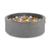 Suche baseny - Suchy basen minky H-30 cm z piłkami 300szt. - ciemnoszary - miniaturka - grafika 1